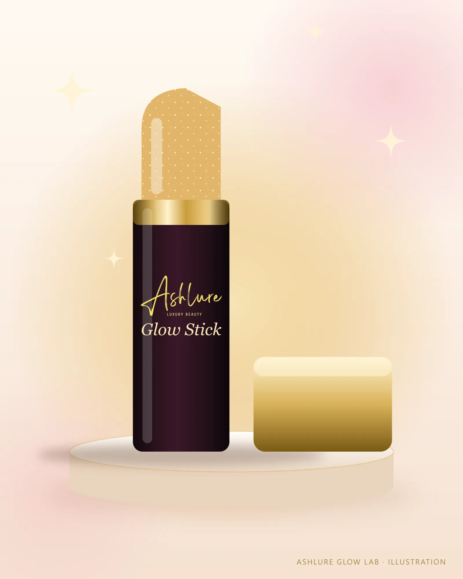 Illustration of Ashlure Golden Hour Glow Stick; final product not yet photographed