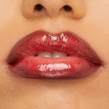 Cherry Bomb lip combo: glossy cherry red lips